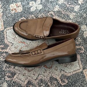 Franco Sarto Brown Patent Loafers size 8.5